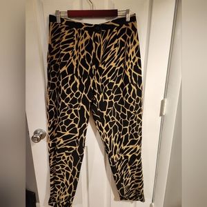 Leopard Print Cuffed Curduroys